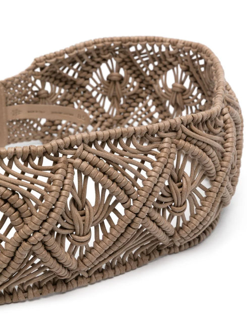 braided leather belt